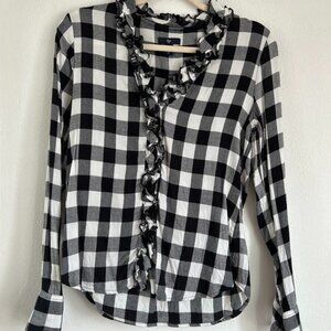 Gap Checkered Ruffle Longsleeve